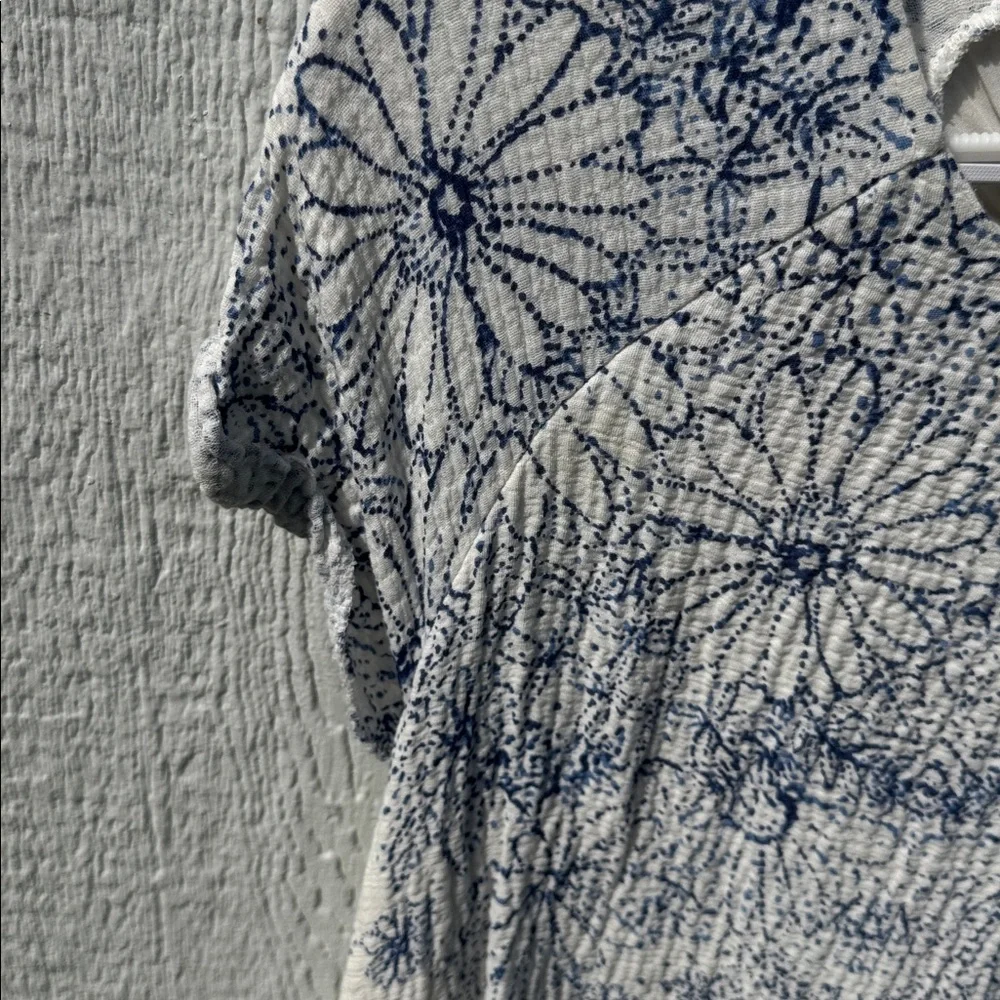 Free People Blue and White Floral Open Back Dress - Picture 3 of 5